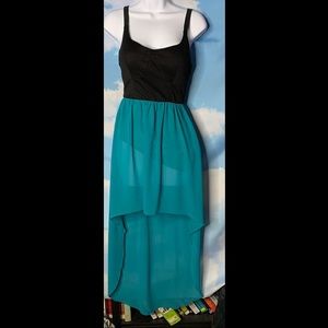 Casting- Green & Black High Low Dress size Small